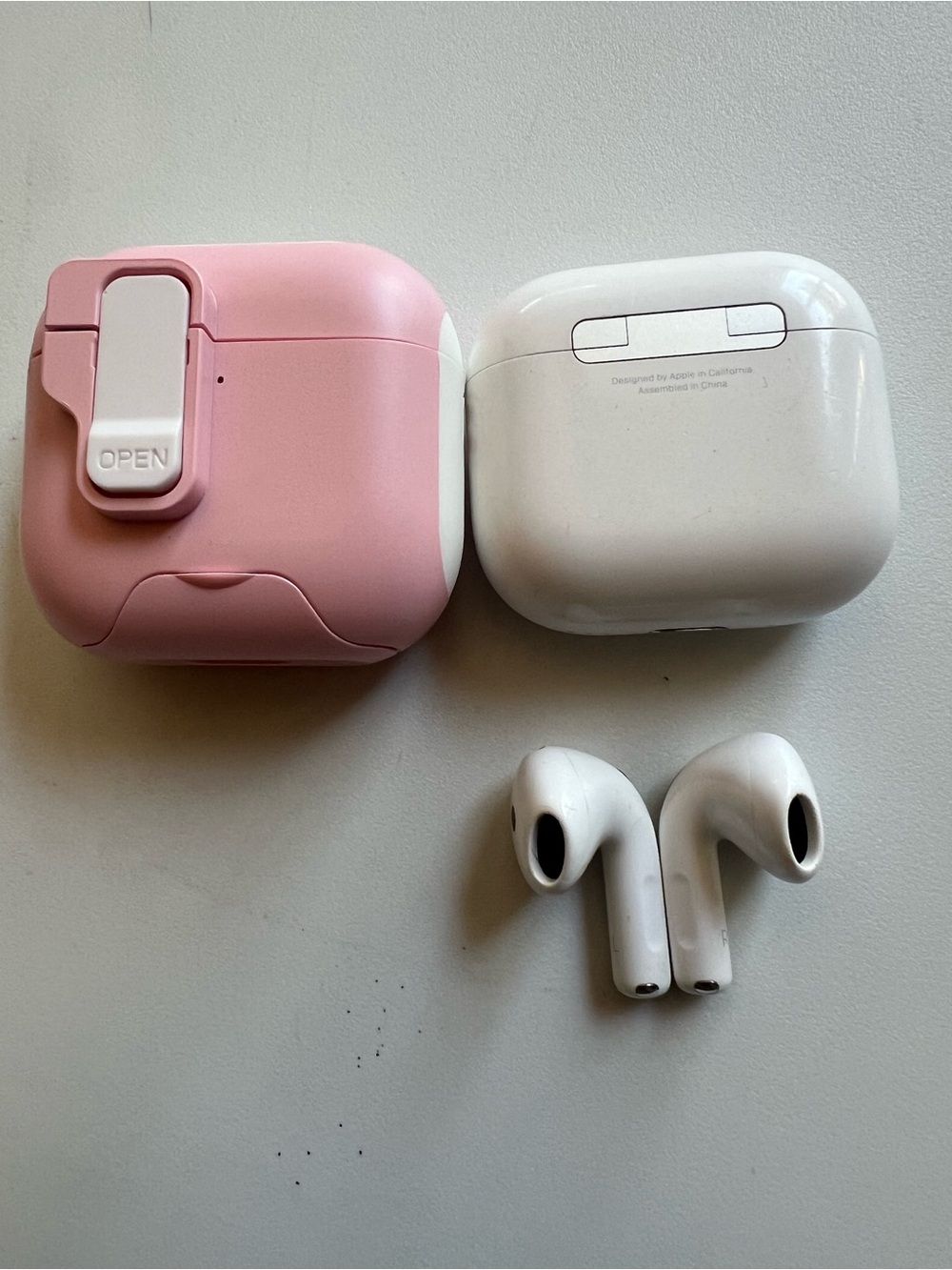 Apple AirPods Pro Case with White Wireless Earbuds - Compatible Charging Case